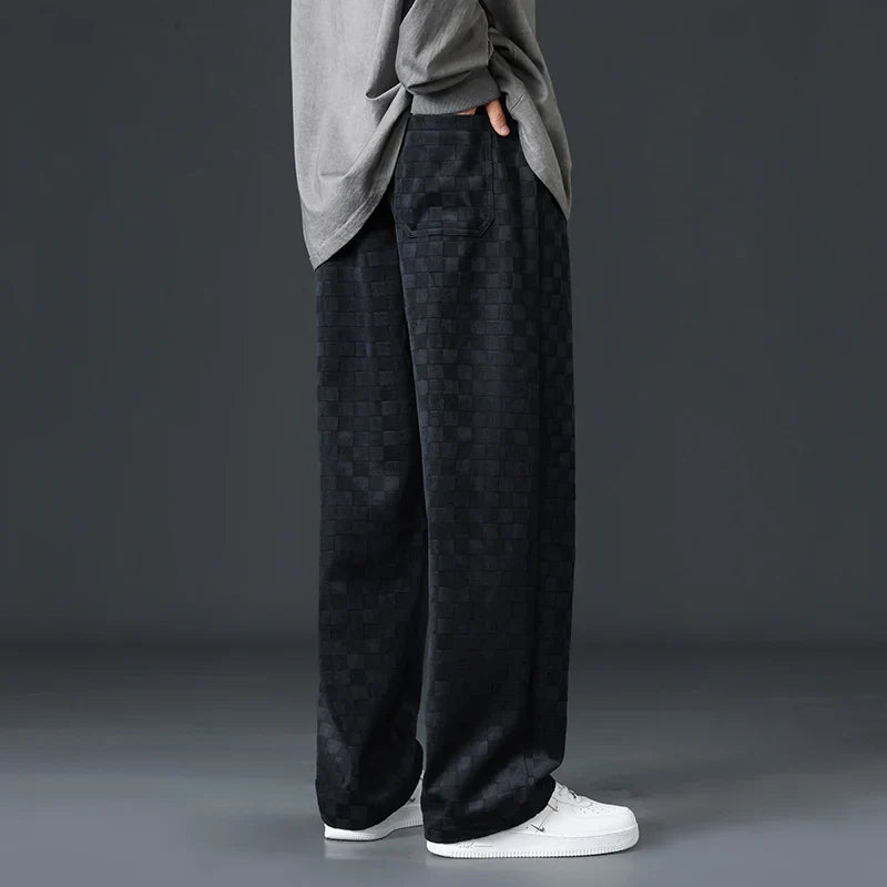 Rico - Checkered Corduroy Sweatpants