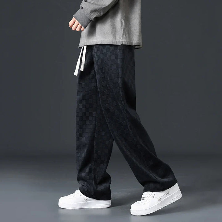 Rico - Checkered Corduroy Sweatpants