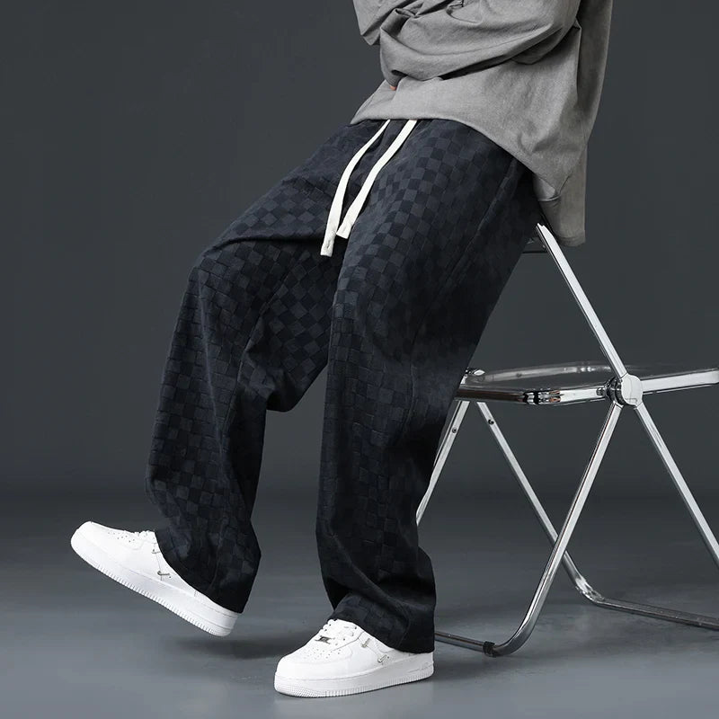 Rico - Checkered Corduroy Sweatpants