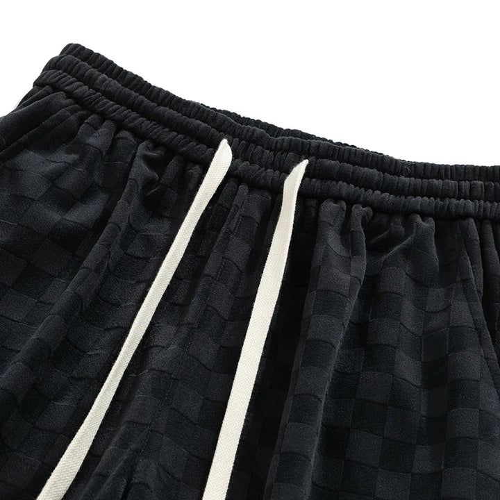 Rico - Checkered Corduroy Sweatpants