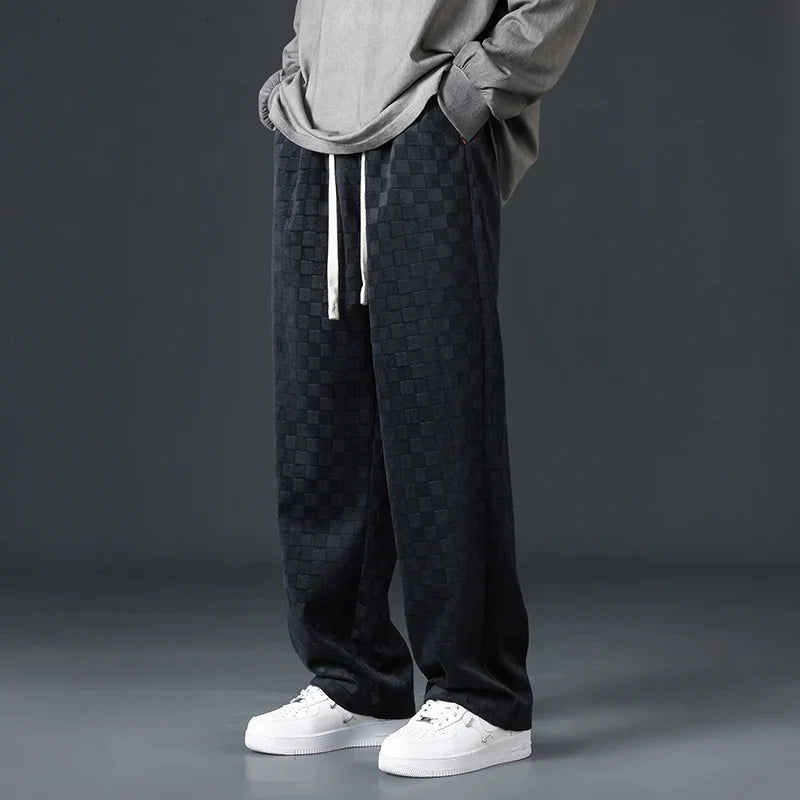 Rico - Checkered Corduroy Sweatpants