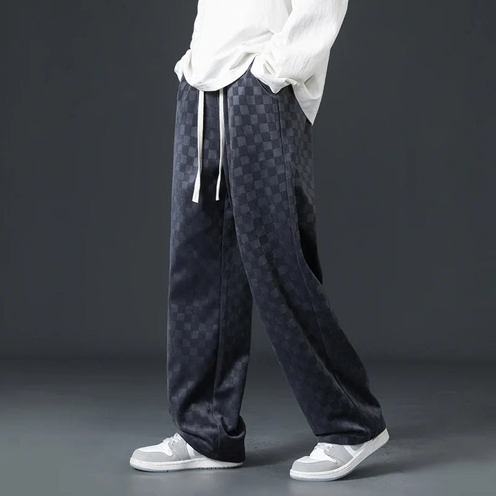 Rico - Checkered Corduroy Sweatpants