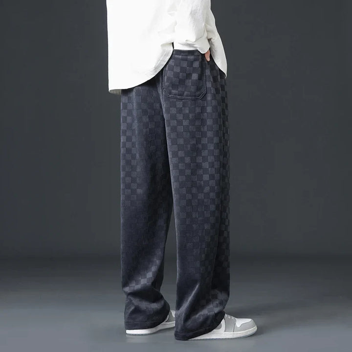 Rico - Checkered Corduroy Sweatpants