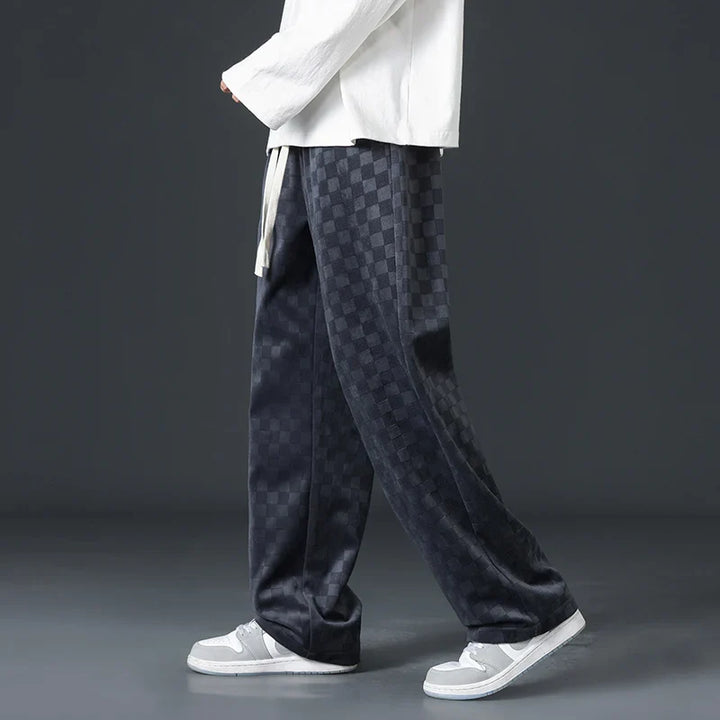 Rico - Checkered Corduroy Sweatpants